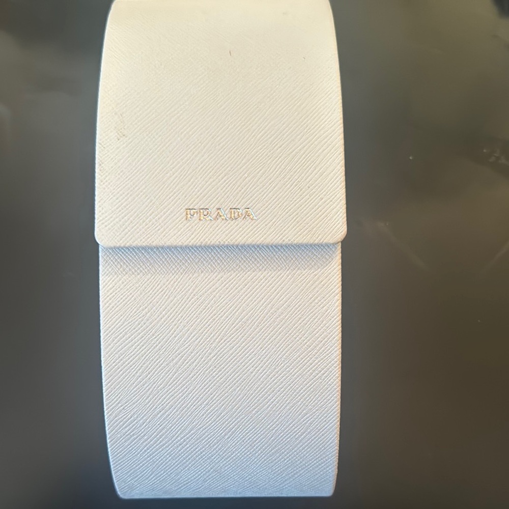 Prada White Glasses Case